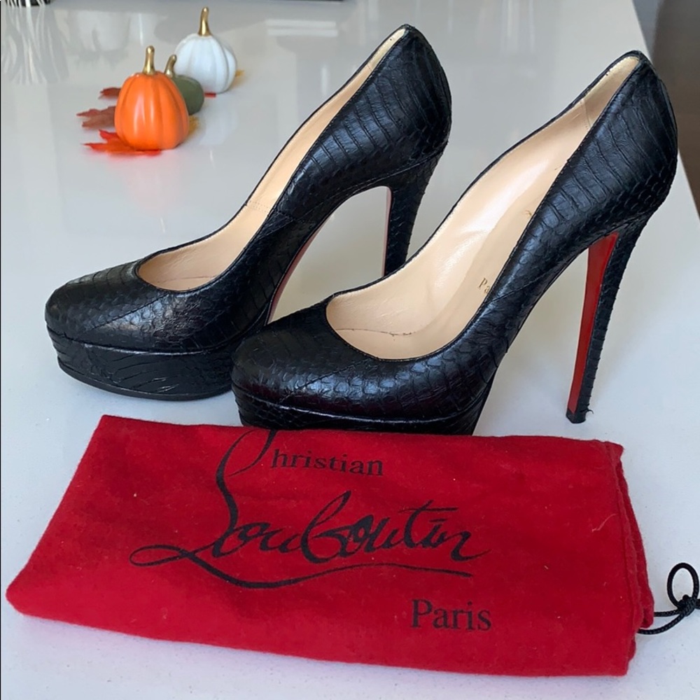 Christian Louboutin Python Platform Pumps